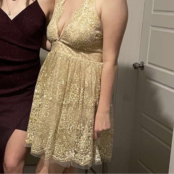 Envi Gold Dress - Picture 1 of 1